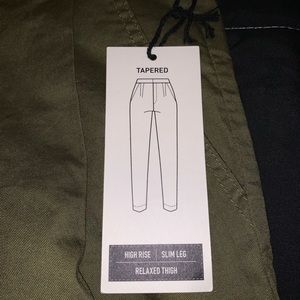 Tapered Olive Green Ankle Pant